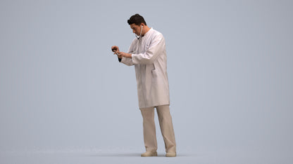 realistic 3D people man medical, render-ready for V-Ray and Corona, FBX OBJ, standing pose render