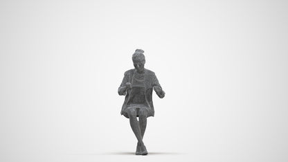 3D scanned woman business, photorealistic archviz people for Enscape and SketchUp, three-quarter front view render