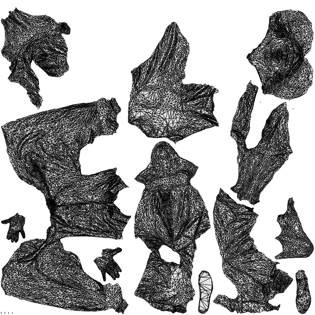 realistic 3D people man casual sitting, render-ready for V-Ray and Corona, FBX OBJ, wireframe top-down view