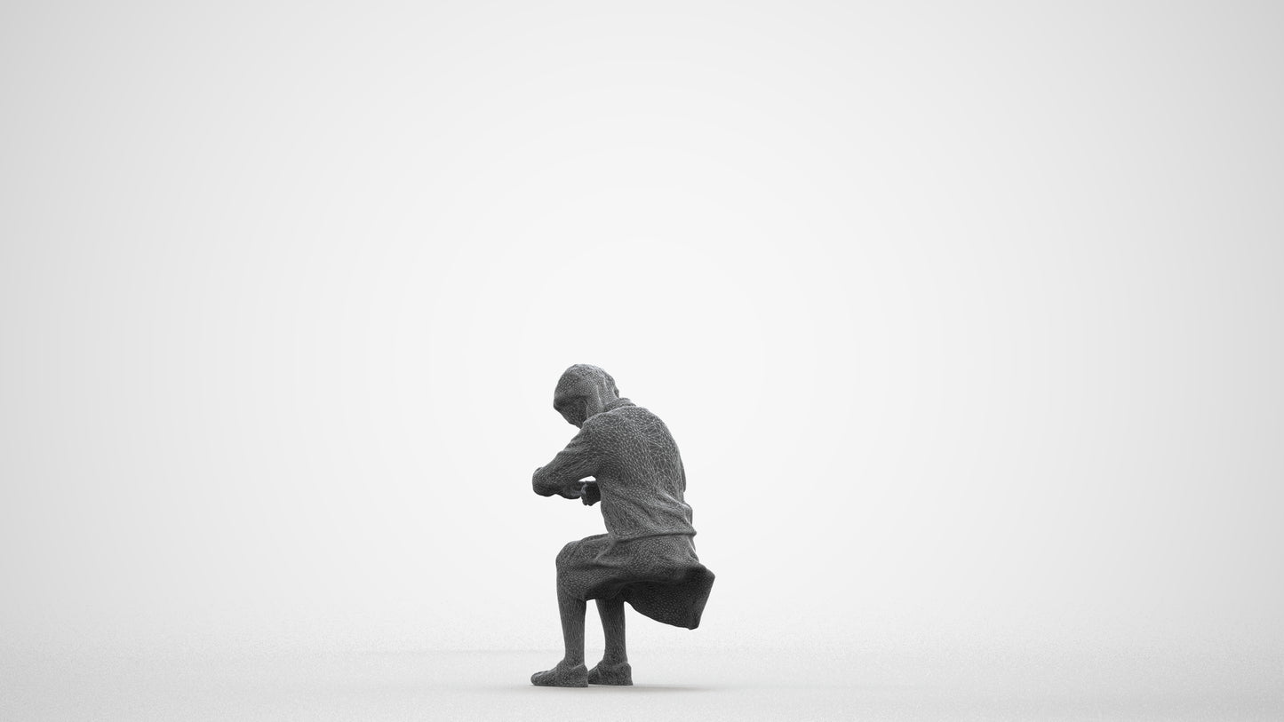 realistic 3D woman kids, scanned archviz people for Blender and 3ds Max, wireframe front view