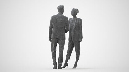 3D people model woman business shopping, scanned human for 3ds Max rendering, square thumbnail
