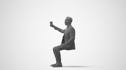 realistic 3D man formal formalaffairs, scanned archviz people for Blender and 3ds Max, square thumbnail