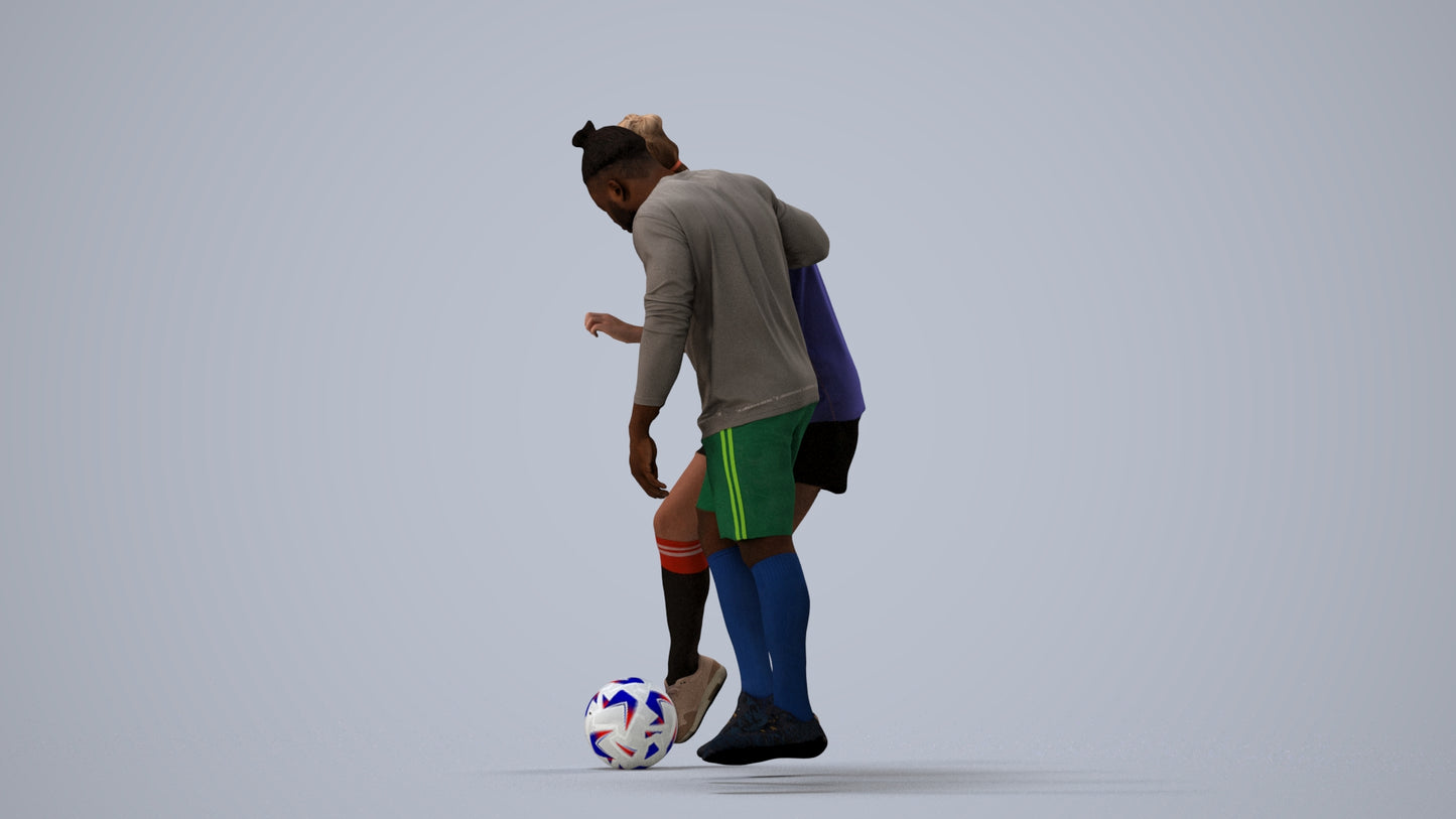 3D scanned woman sport, photorealistic archviz people for Enscape and SketchUp, three-quarter view render