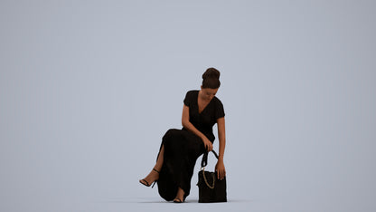 scanned 3D woman formal formalaffairs, photogrammetry people for Enscape and V-Ray, standing pose render