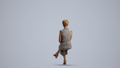 photogrammetry 3D woman casual kids, realistic human model archviz FBX, front view render