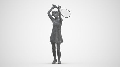 scanned 3D woman sport, photogrammetry people for Enscape and V-Ray, three-quarter front view render