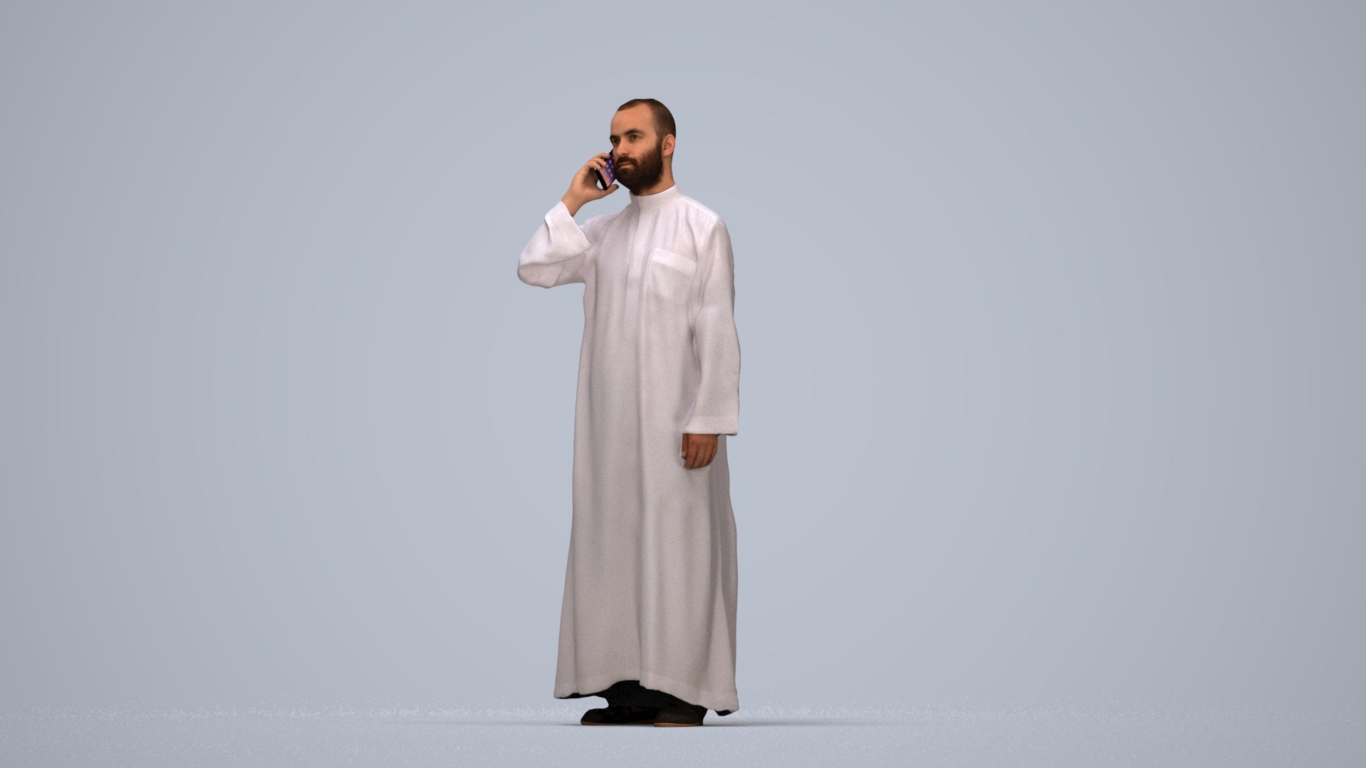 realistic 3D human man standing, archviz people FBX OBJ for Blender, top-down view render