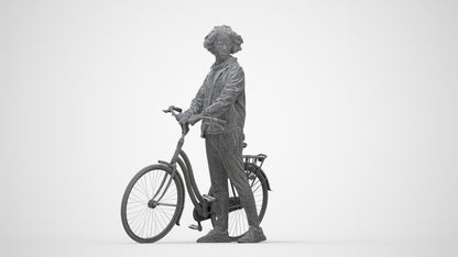 photogrammetry 3D man casual shopping, realistic human model archviz FBX, wireframe back view