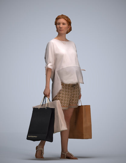 3D people model man formal shopping, scanned human for 3ds Max rendering
