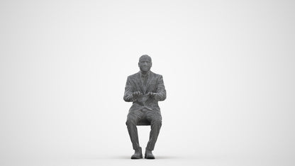 realistic 3D people man business, render-ready for V-Ray and Corona, FBX OBJ, three-quarter front view render