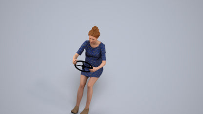 3D scanned boy driving casual, photorealistic archviz people for Enscape and SketchUp, back view render
