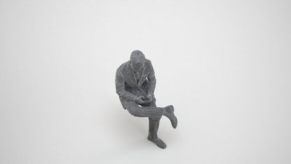 realistic 3D people man business, render-ready for V-Ray and Corona, FBX OBJ, wireframe three-quarter view