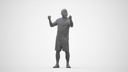 photogrammetry 3D man sport, realistic human model archviz FBX, wireframe back view