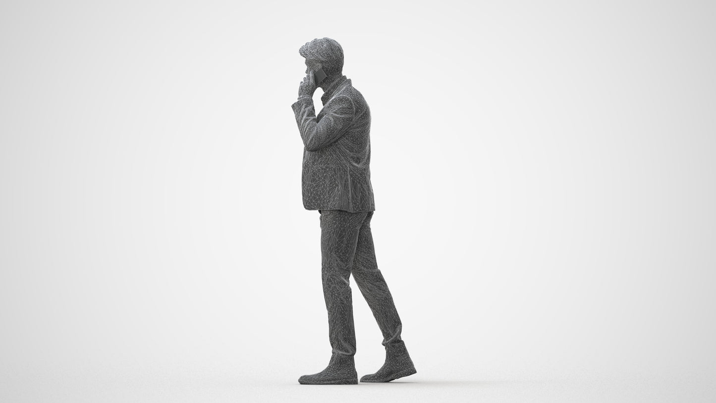 3D people model man business, scanned human for 3ds Max rendering, square thumbnail