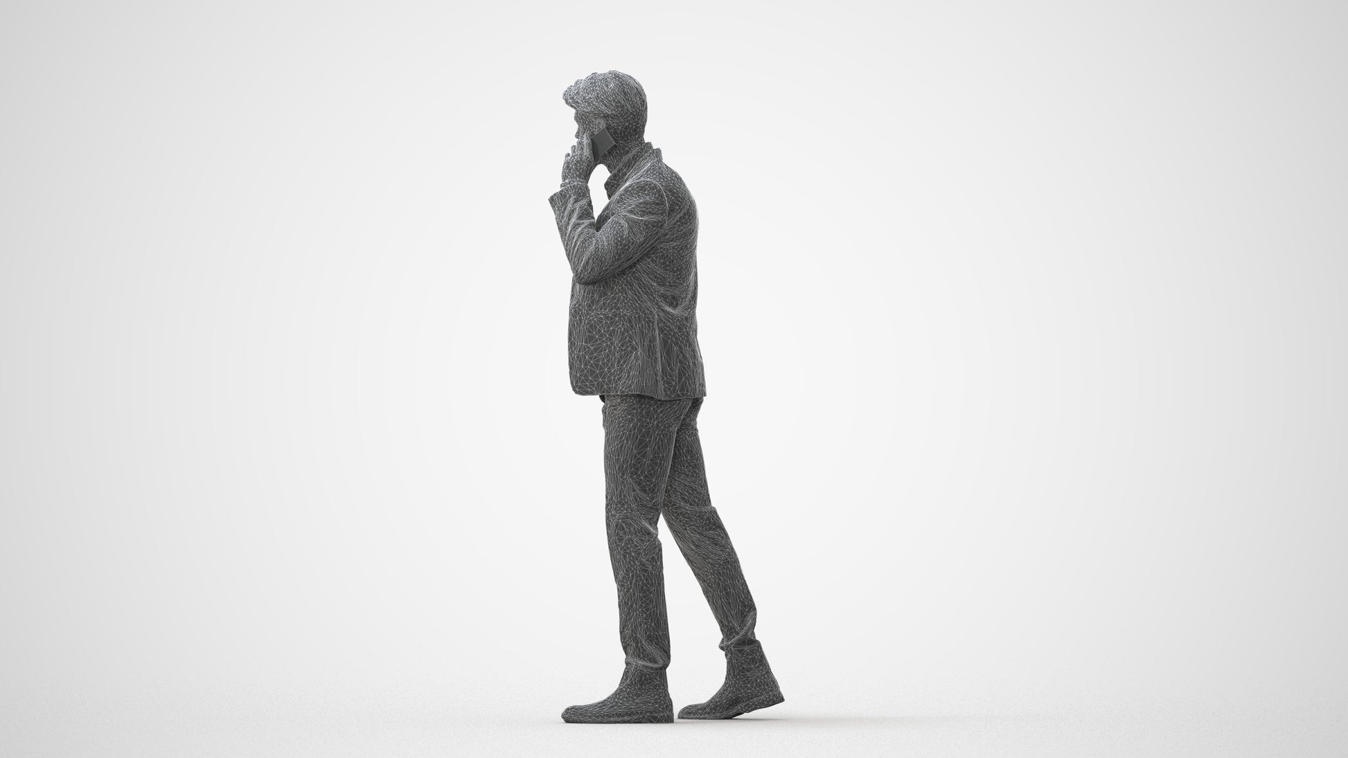 3D people model man business, scanned human for 3ds Max rendering, square thumbnail