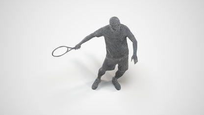 photogrammetry 3D man sport, realistic human model archviz FBX, wireframe three-quarter view