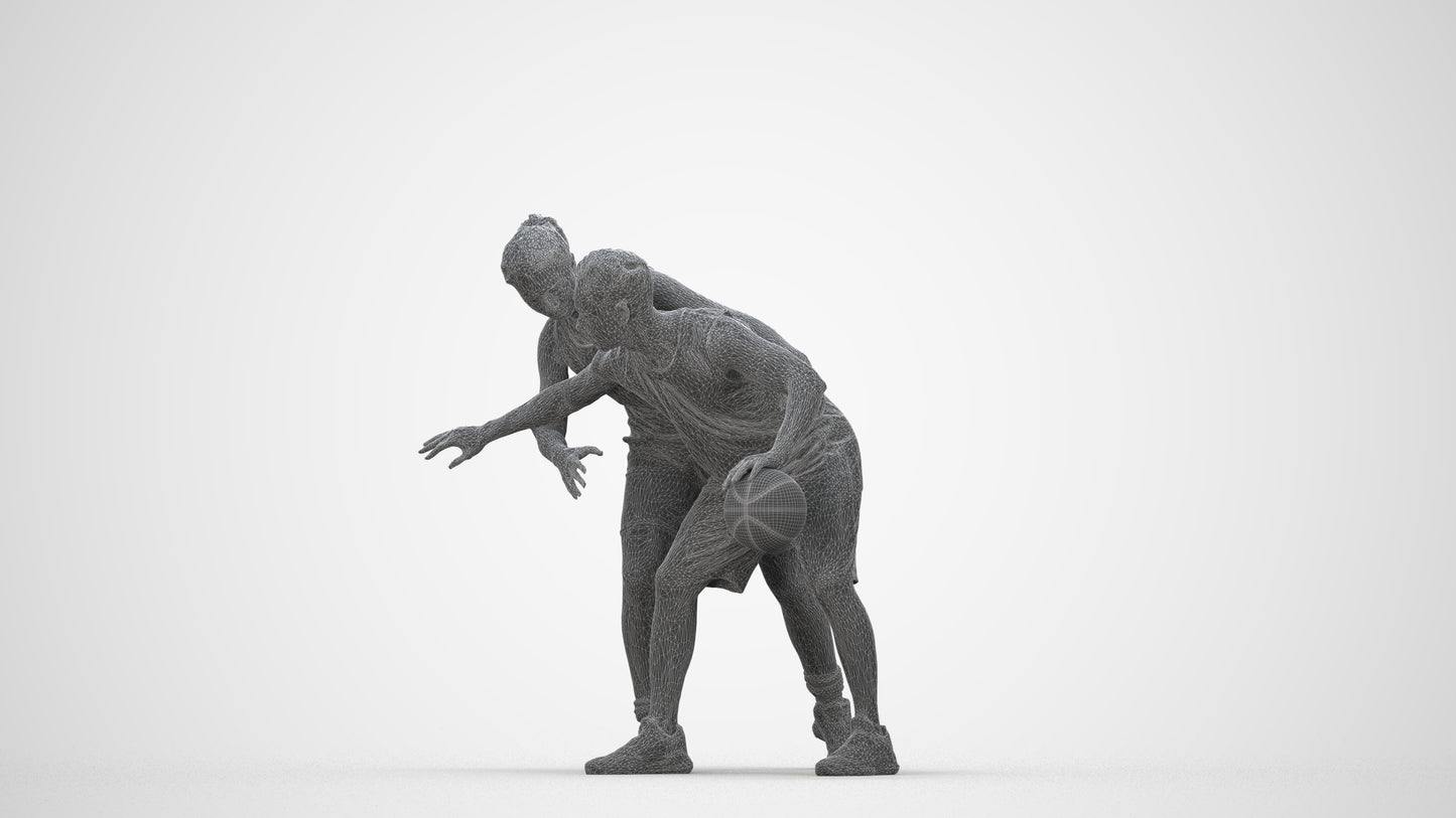 realistic 3D people woman sport, render-ready for V-Ray and Corona, FBX OBJ, wireframe back view