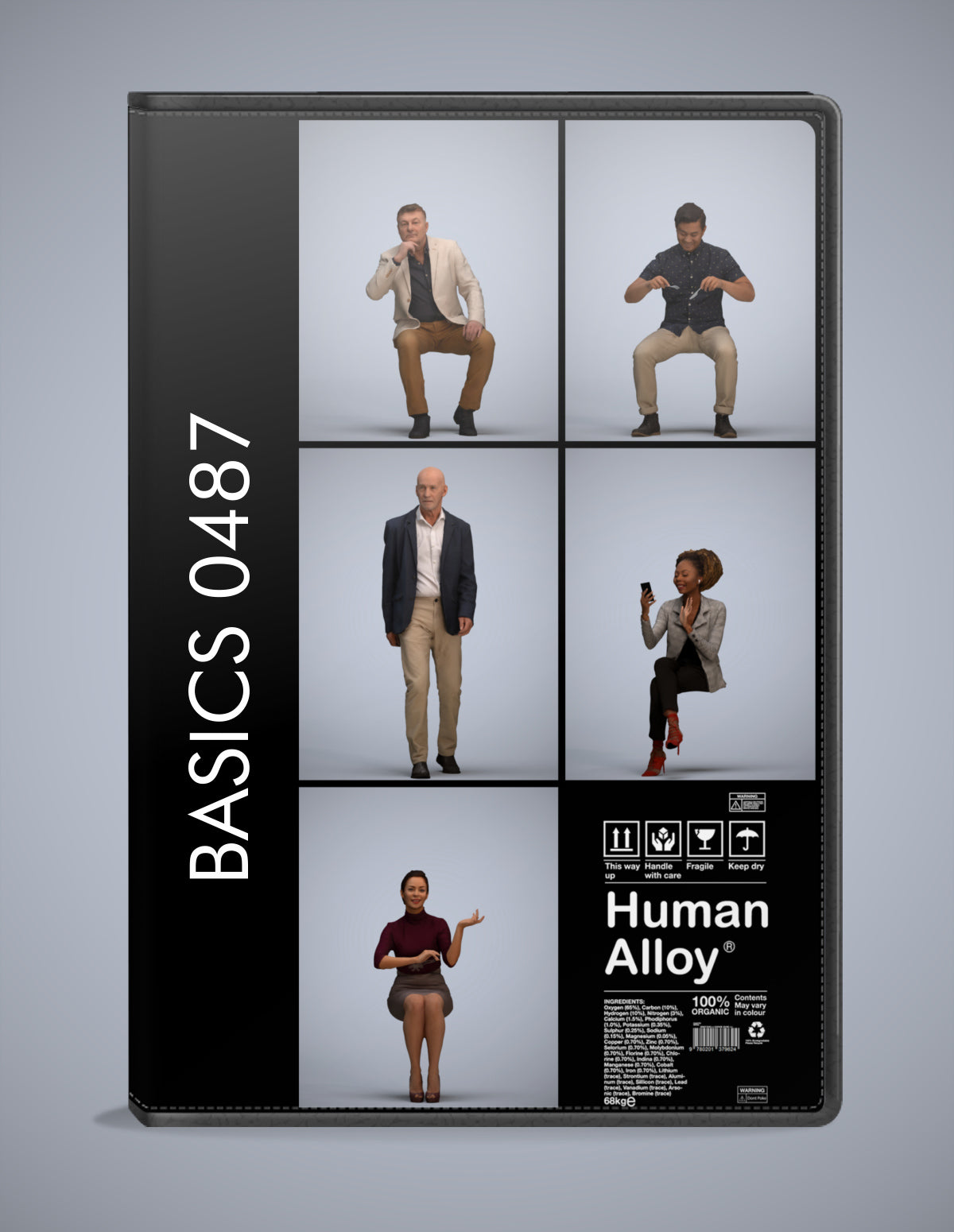 3D people models business bundle, 5 scanned humans for 3ds Max rendering