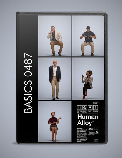 3D people models business bundle, 5 scanned humans for 3ds Max rendering