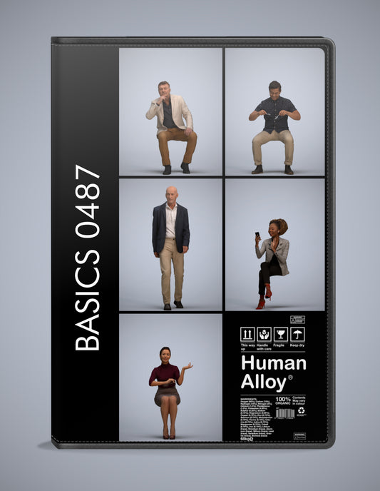3D people models business bundle, 5 scanned humans for 3ds Max rendering