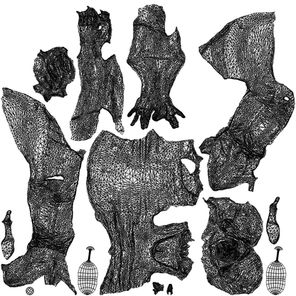 realistic 3D people senior woman casual sitting, render-ready for V-Ray and Corona, FBX OBJ, wireframe top-down view