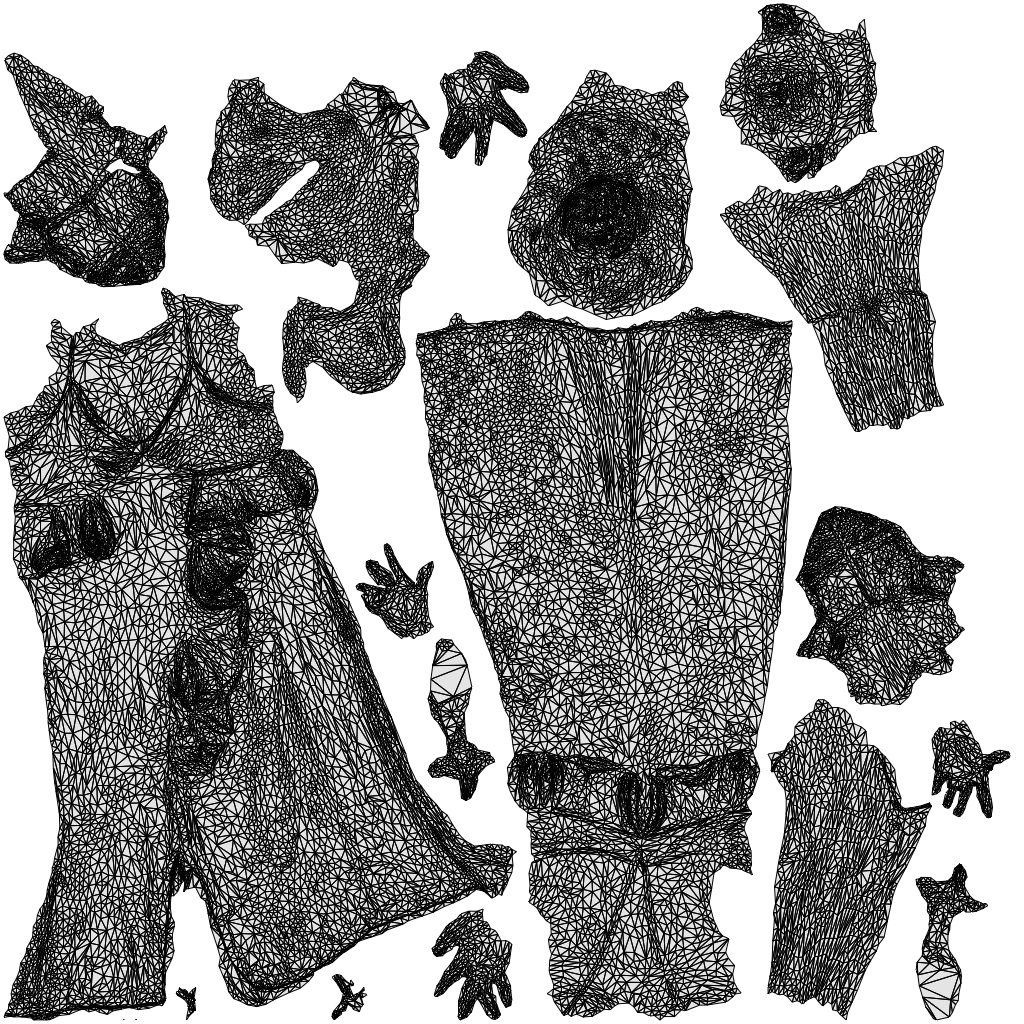 scanned 3D woman formal formalaffairs, photogrammetry people for Enscape and V-Ray, wireframe top-down view