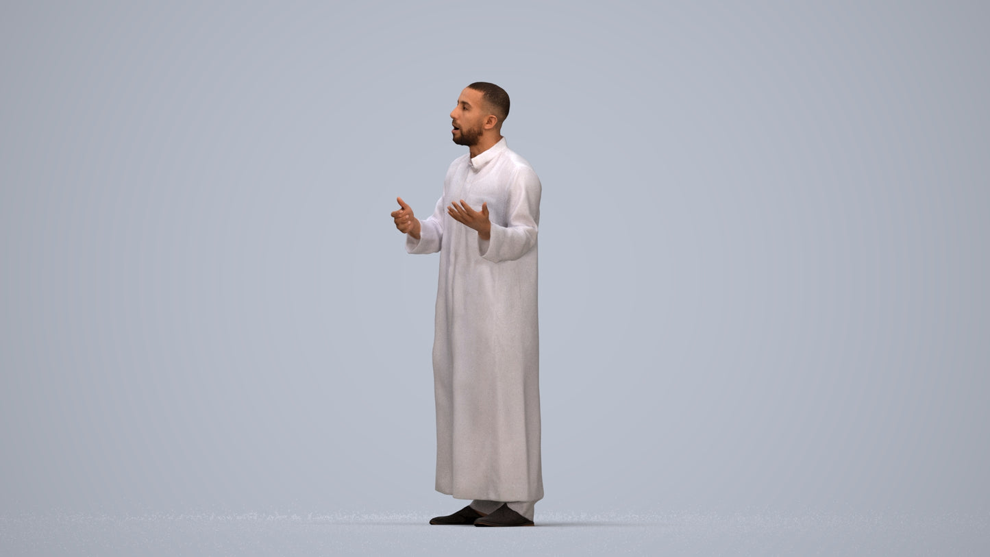 realistic 3D human man standing, archviz people FBX OBJ for Blender, top-down view render
