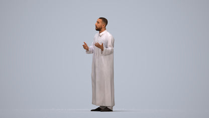 realistic 3D human man standing, archviz people FBX OBJ for Blender, top-down view render