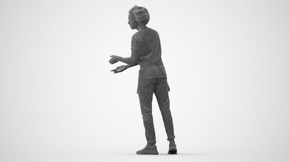 realistic 3D human man standing, archviz people FBX OBJ for Blender, square thumbnail
