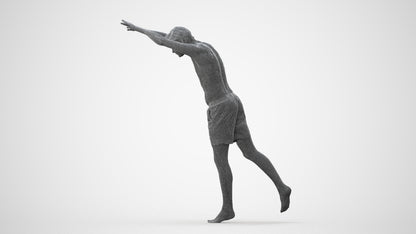 3D people model man pool, scanned human for 3ds Max rendering, square thumbnail