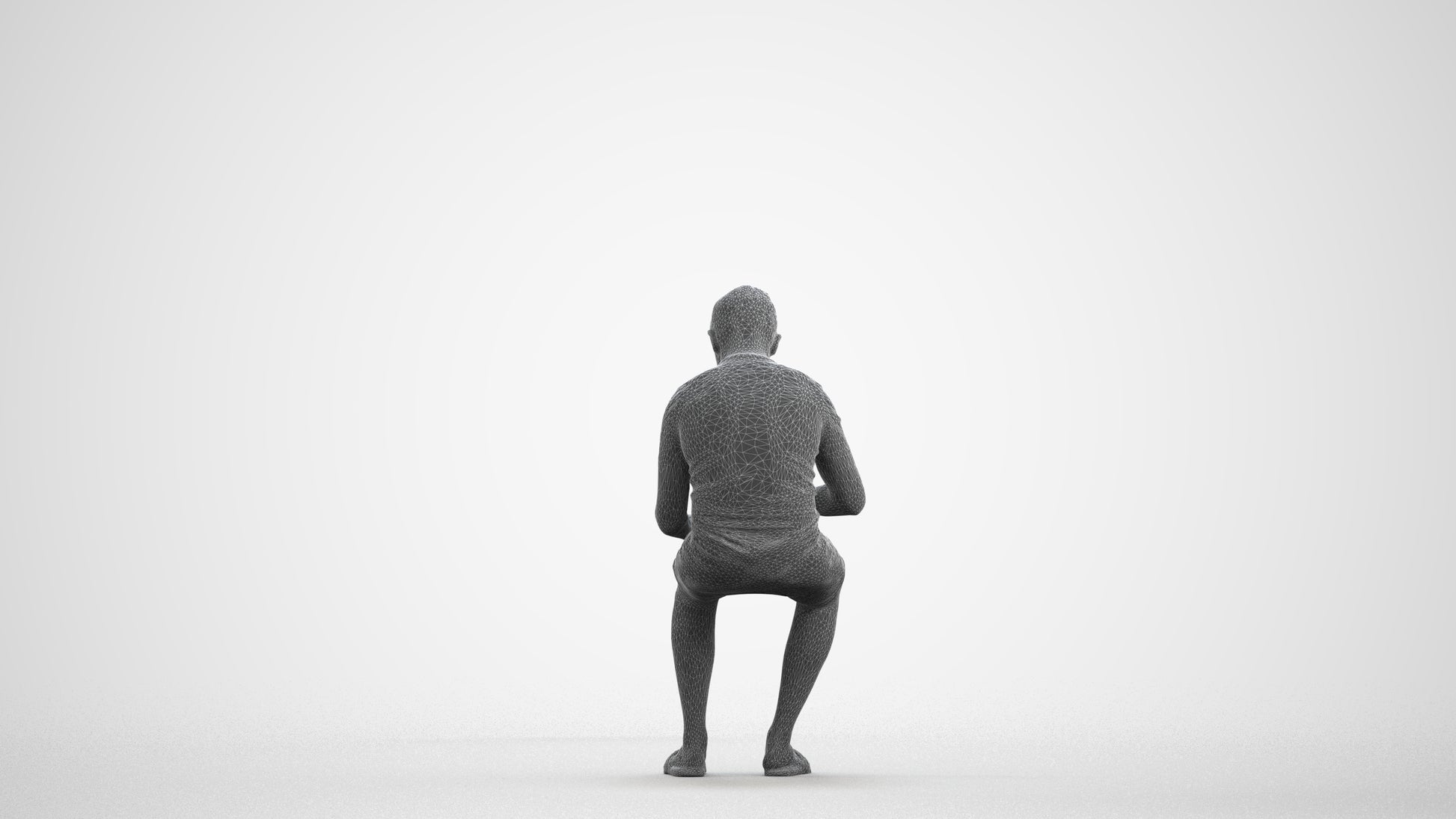 3D human model boy casual kids, photogrammetry scanned person for archviz, wireframe front view