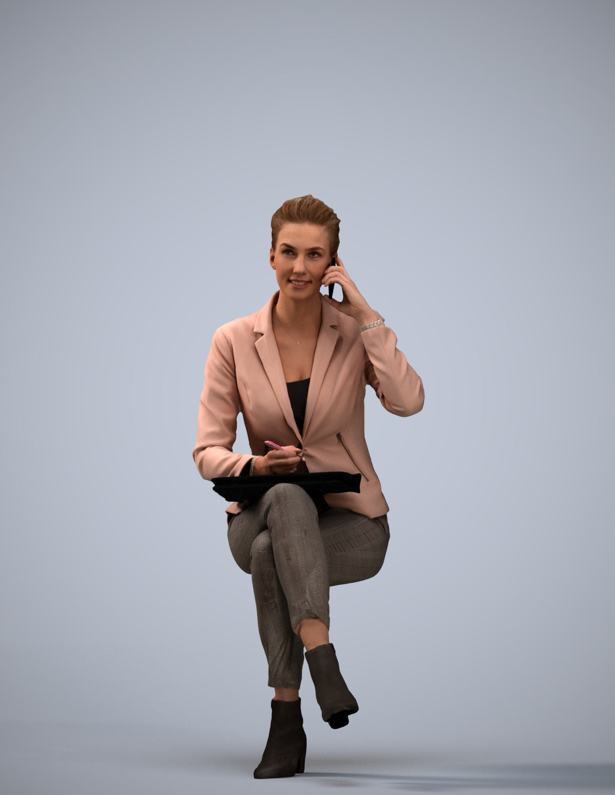 photogrammetry 3D woman business, realistic human model archviz FBX