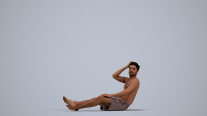 realistic 3D man pool, scanned archviz people for Blender and 3ds Max, standing pose render