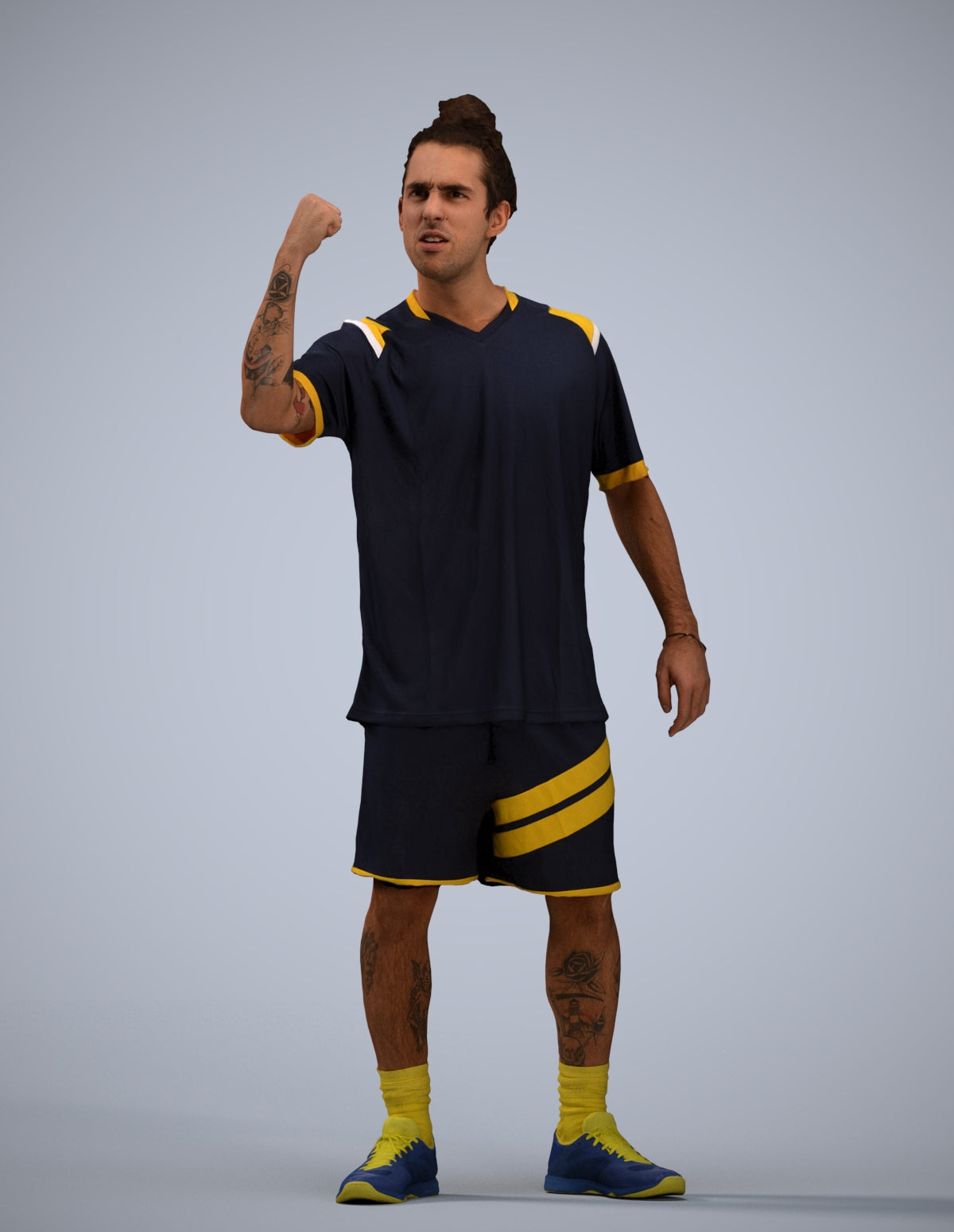 3D people model man sport, scanned human for 3ds Max rendering