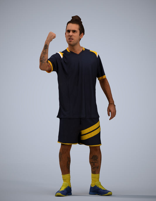3D people model man sport, scanned human for 3ds Max rendering