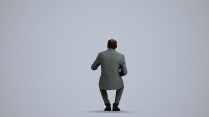 realistic 3D people man business, render-ready for V-Ray and Corona, FBX OBJ, front view render