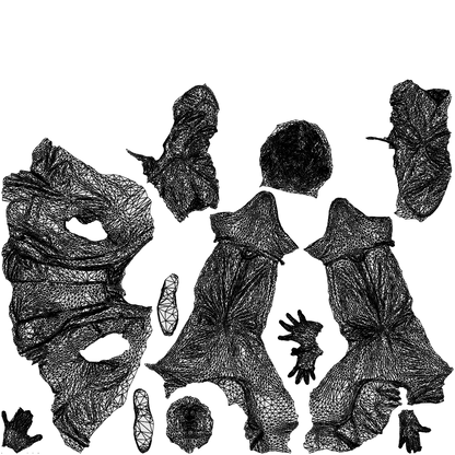3D scanned man business, photorealistic archviz people for Enscape and SketchUp, wireframe top-down view