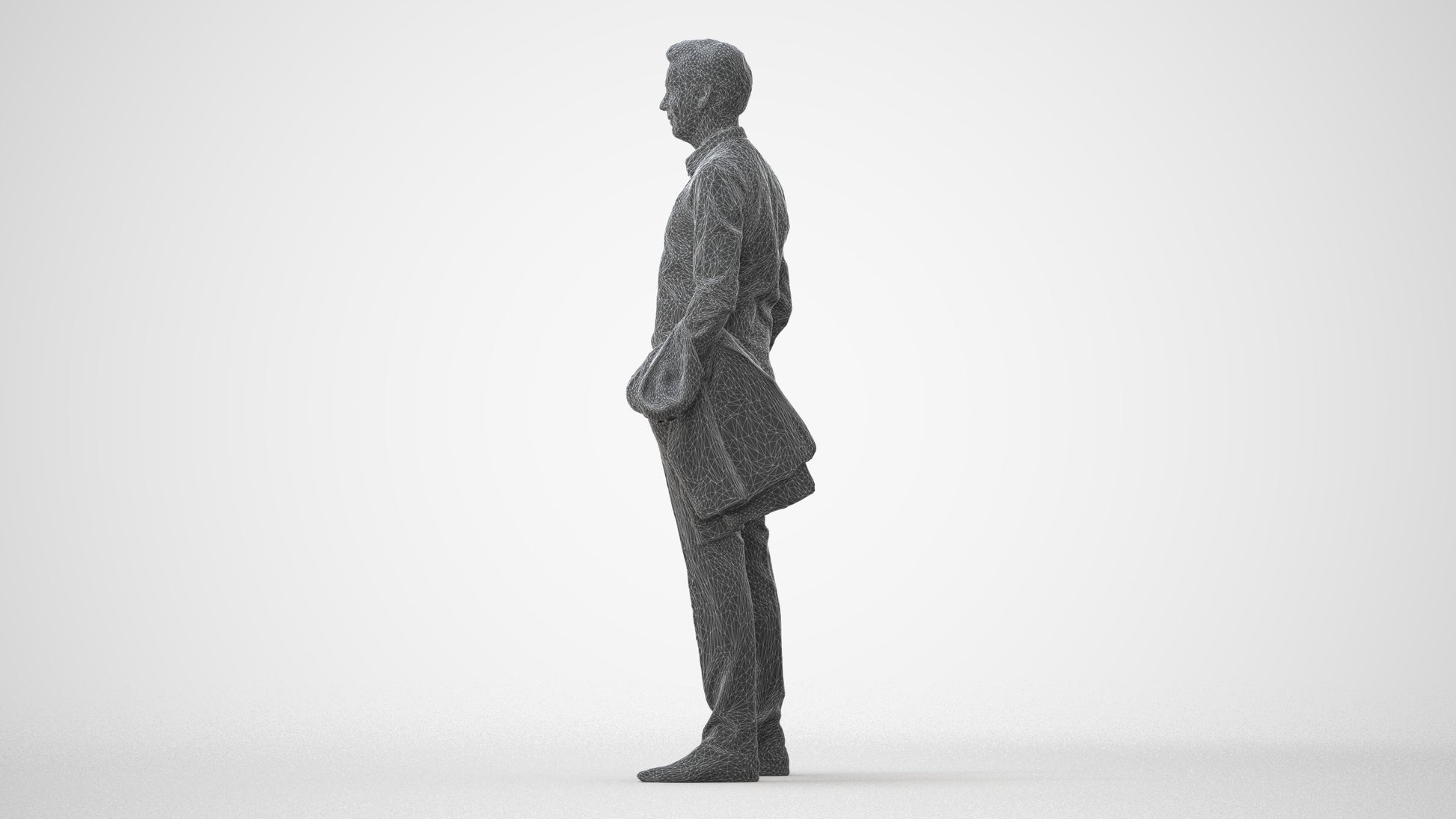 photogrammetry 3D man business, realistic human model archviz FBX, square thumbnail