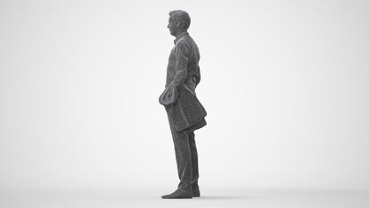 photogrammetry 3D man business, realistic human model archviz FBX, square thumbnail