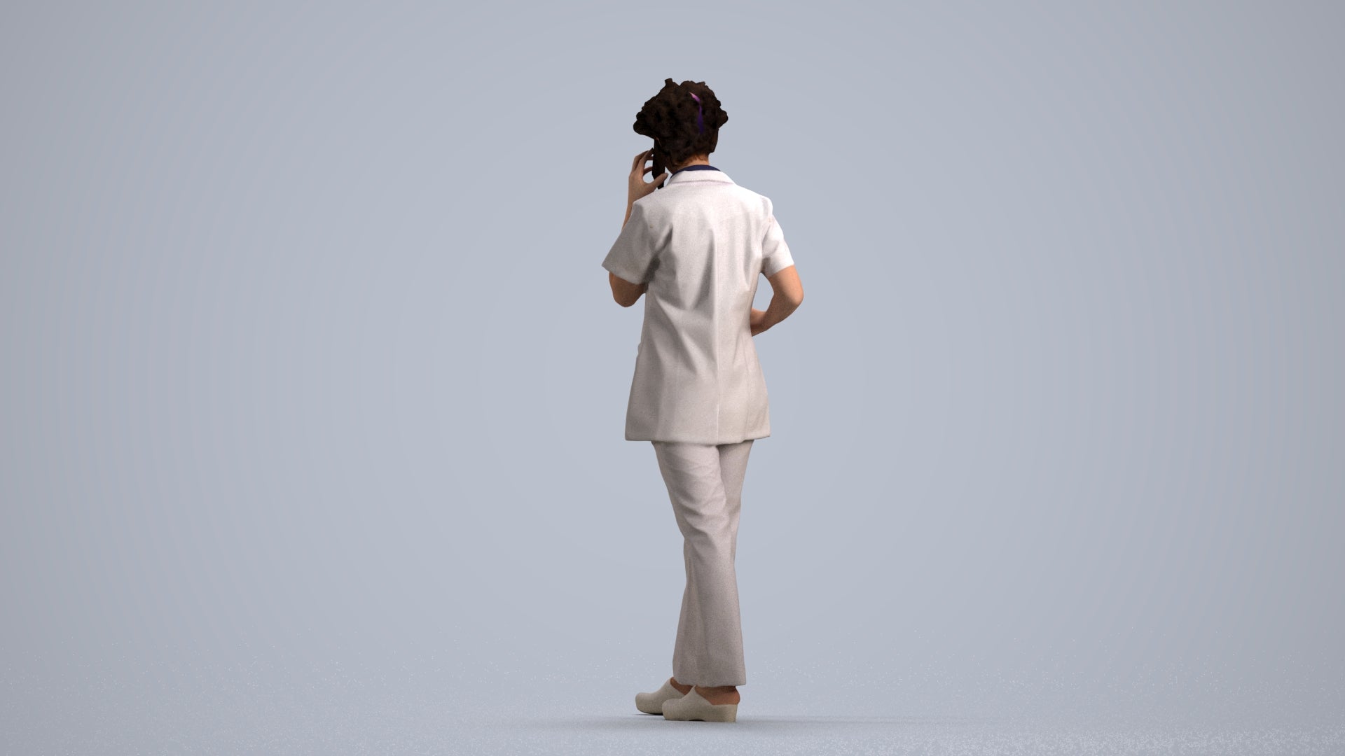 photogrammetry 3D woman medical, realistic human model archviz FBX, front view render