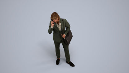 3D scanned man business, photorealistic archviz people for Enscape and SketchUp, back view render