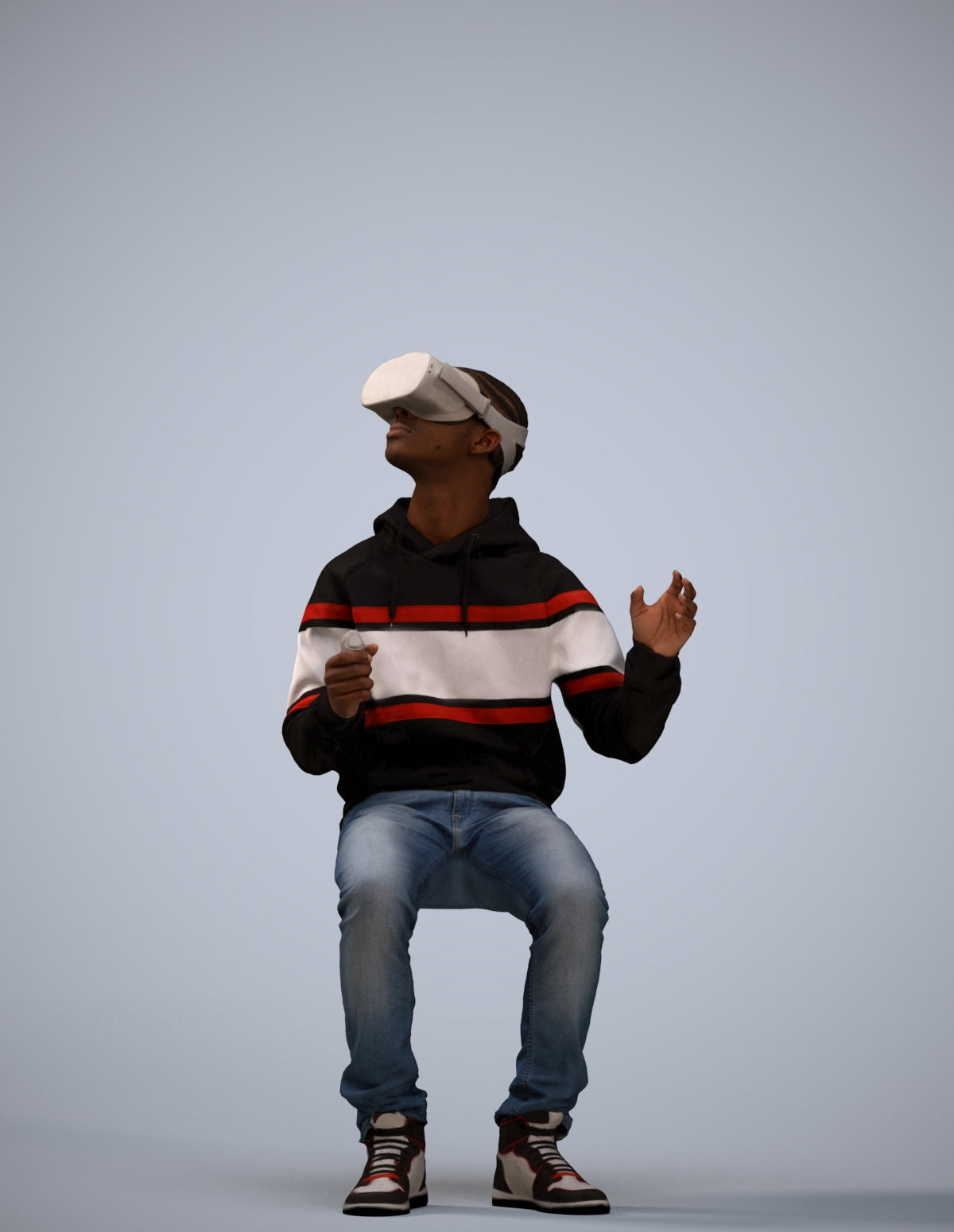 realistic 3D people boy casual kids, render-ready for V-Ray and Corona, FBX OBJ