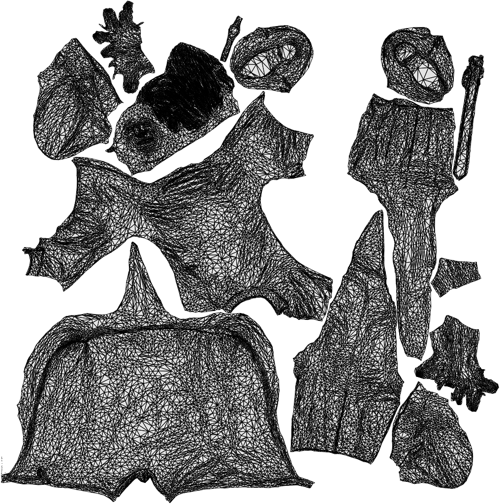 3D people model man hospitality, scanned human for 3ds Max rendering, wireframe top-down view