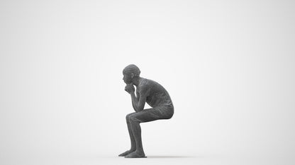 3D human model boy casual kids, photogrammetry scanned person for archviz, square thumbnail