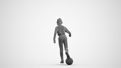 3D scanned girl kids sport, photorealistic archviz people for Enscape and SketchUp, wireframe front view