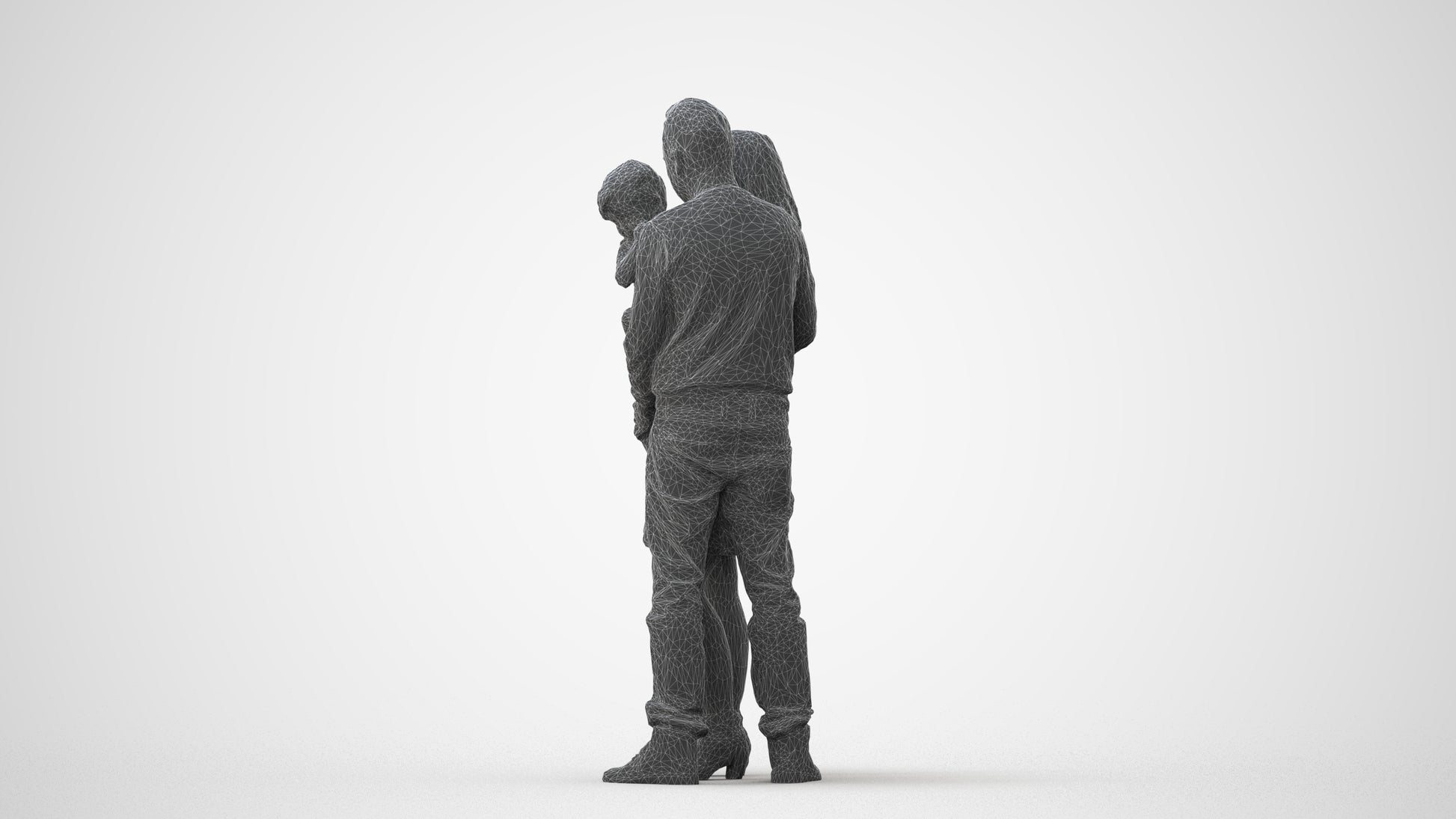 realistic 3D people girl casual standing, render-ready for V-Ray and Corona, FBX OBJ, square thumbnail
