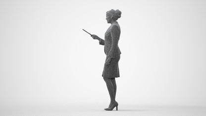 3D people model woman hospitality, scanned human for 3ds Max rendering, square thumbnail