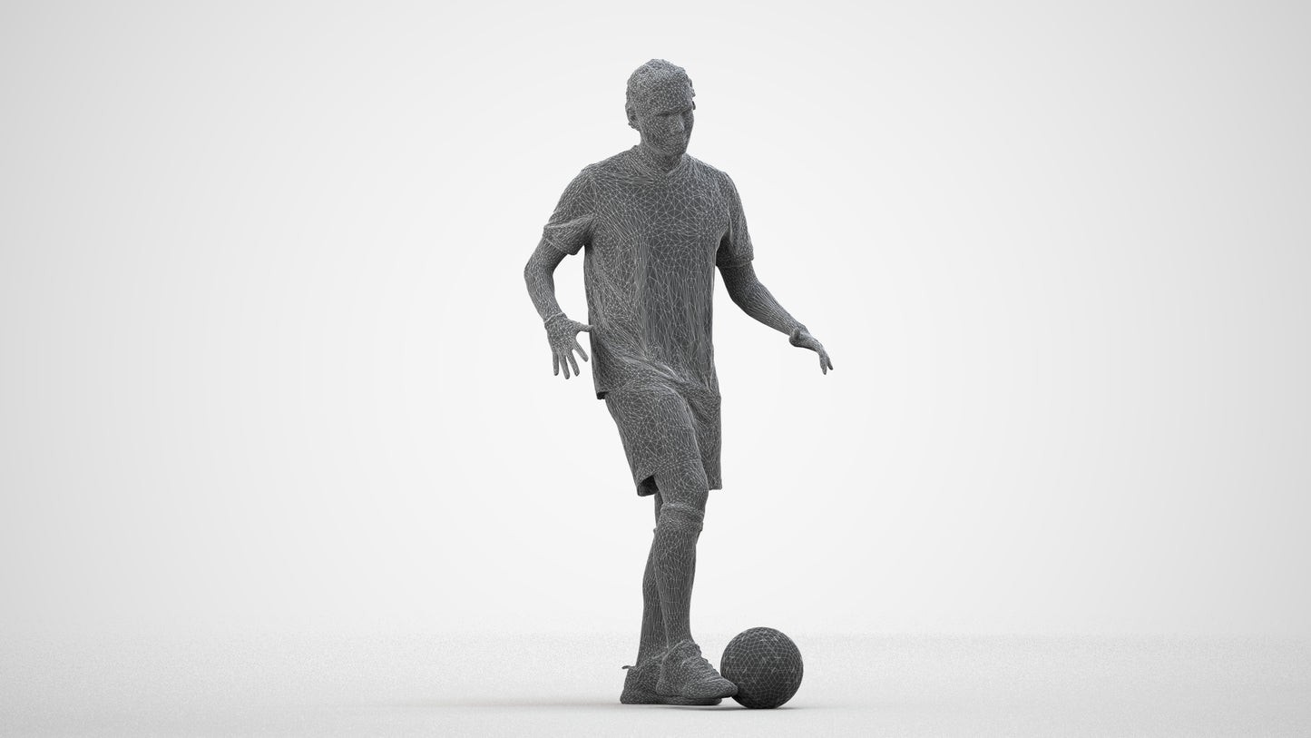 photogrammetry 3D man sport, realistic human model archviz FBX, wireframe side view