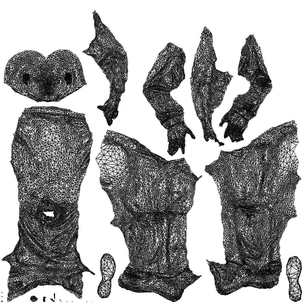 3D human model man casual sitting, photogrammetry scanned person for archviz, wireframe top-down view