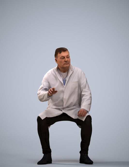 3D human model man medical, photogrammetry scanned person for archviz
